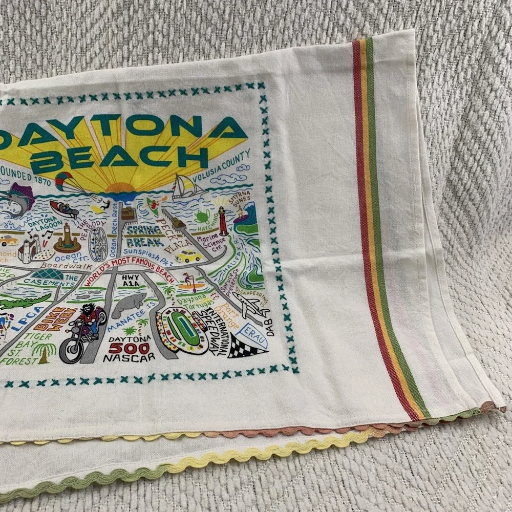 Catstudio Daytona Beach Dish Hand Towel Kitchen Bar Bathroom Florida Nascar 2018